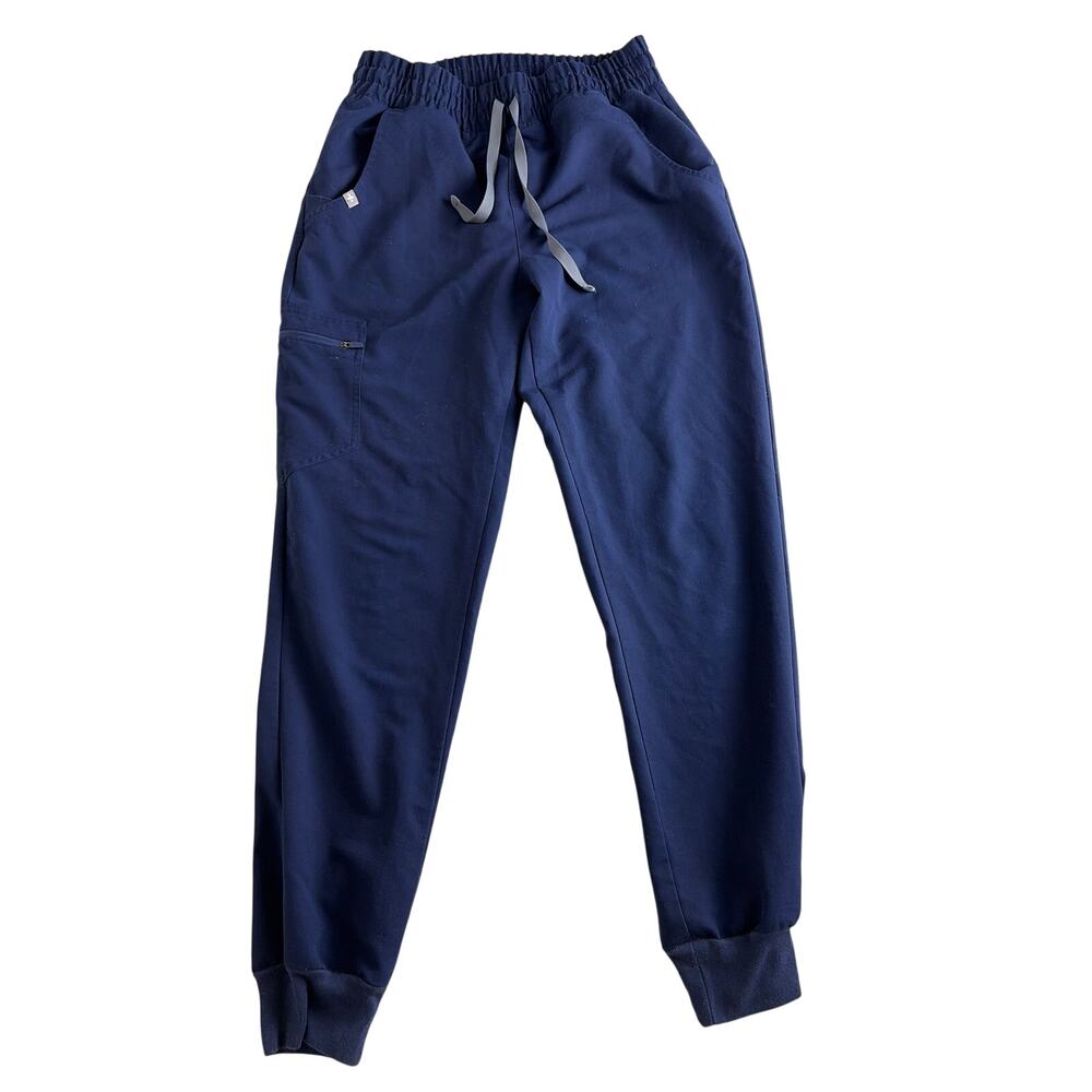 Figs Navy Blue Track Pants with Drawstring